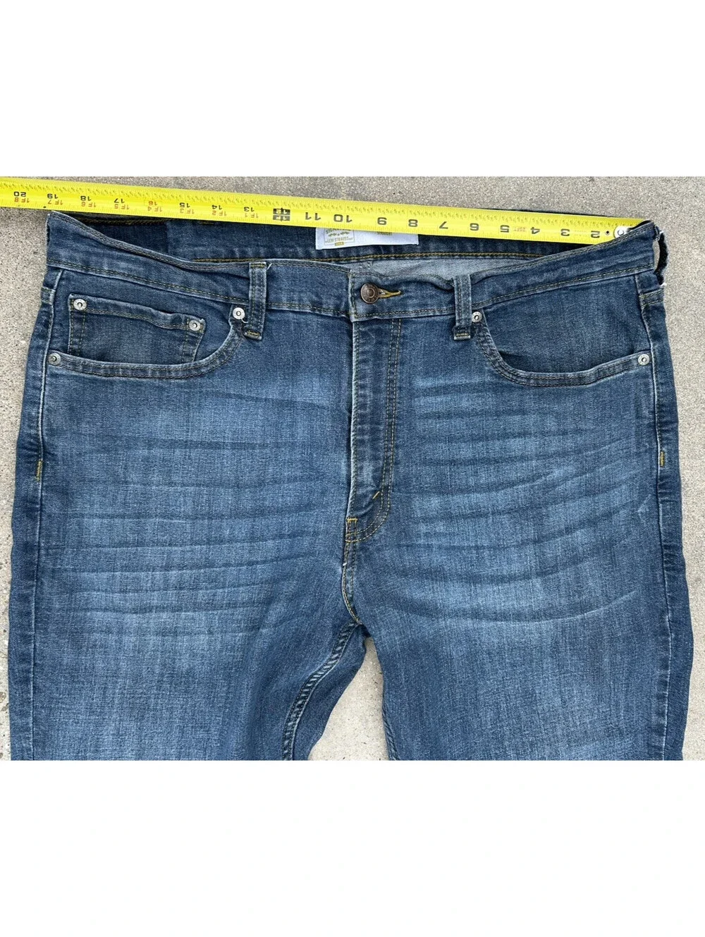 Signature by Levi Strauss Jeans Mens 38x32 Blue Denim Straight Leg Stretch